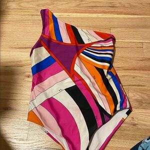 Emilio Pucci Multicolor Kids Swim One Piece